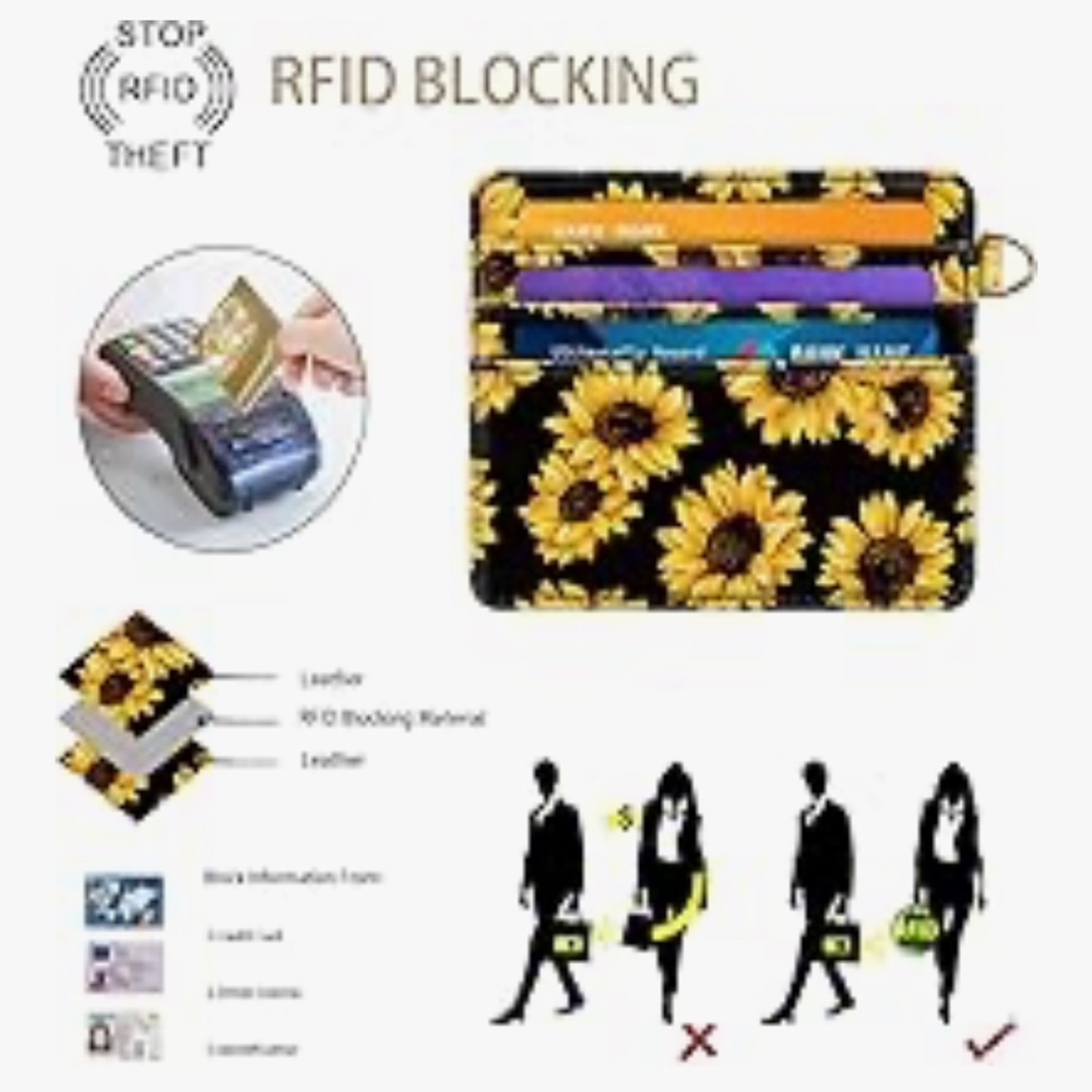 🆕 Slim Minimalist Pocket Credit Card Holder Wallet RFID Blocking Lightweight - Picture 4 of 9